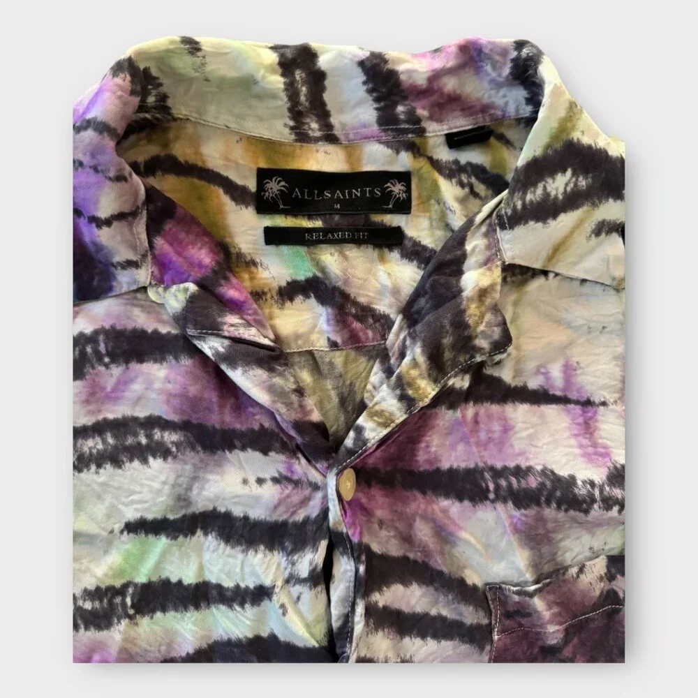 All Saints Kanha Short Sleeve Shirt in Cloud White women's medium - Picture 6 of 9